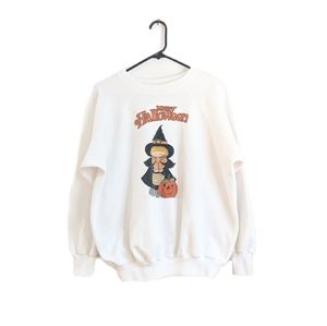 Vintage 90s Grunge Halloween Witch Crew Sweater